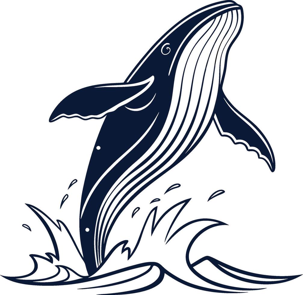 Ocean Giants Symbols of Strength and Tranquility vector