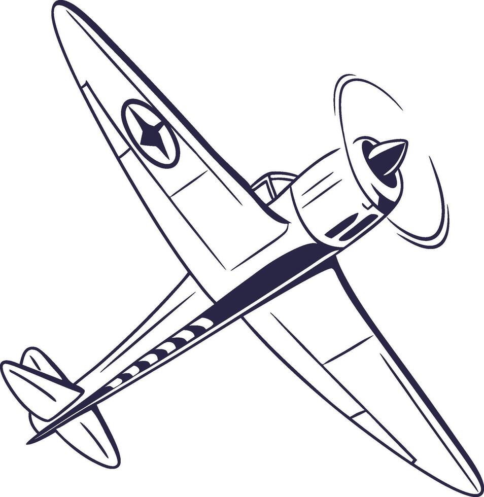 Retro Airplane Silhouette for Posters vector