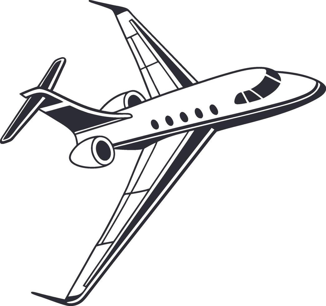 Airplane Silhouette Icon for Travel vector