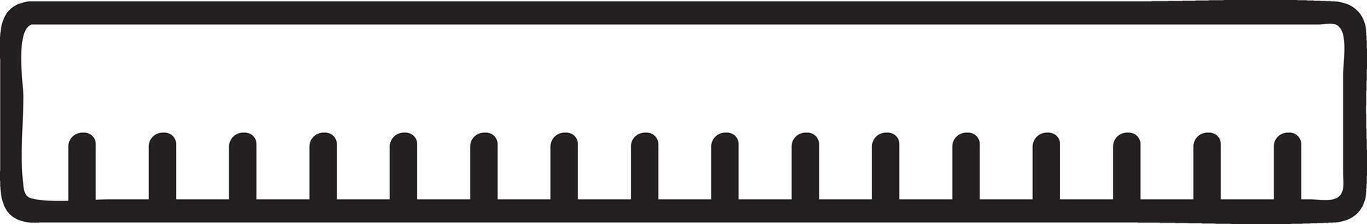 Black and white illustration featuring a ruler, representing concepts of measurement, accuracy, and precision across various fields such as education, engineering, and carpentry vector