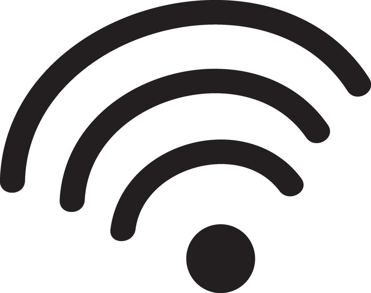 Wifi symbol is representing wireless network and showing internet access, sending and receiving data, modern technology and global connection vector