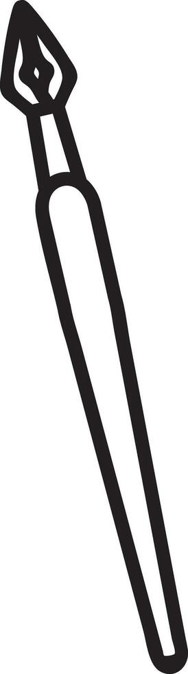 Fountain pen nib creating elegant lines with smooth ink flow, symbolizing creativity, writing, and artistic expression on a clean white background vector