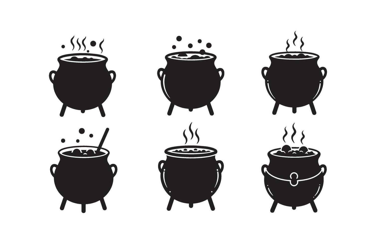 Dark Spookyr Rain Spell Icons Bundle for Gothic Designs vector