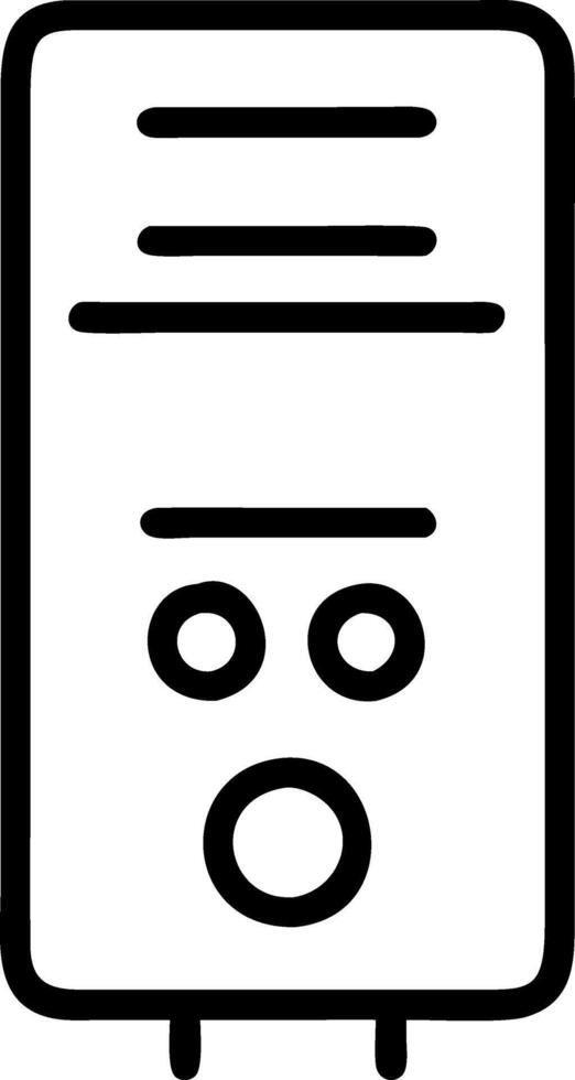 a black and white icon of a refrigerator vector