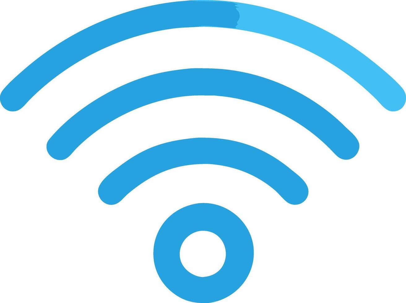 a wifi symbol with blue lines vector
