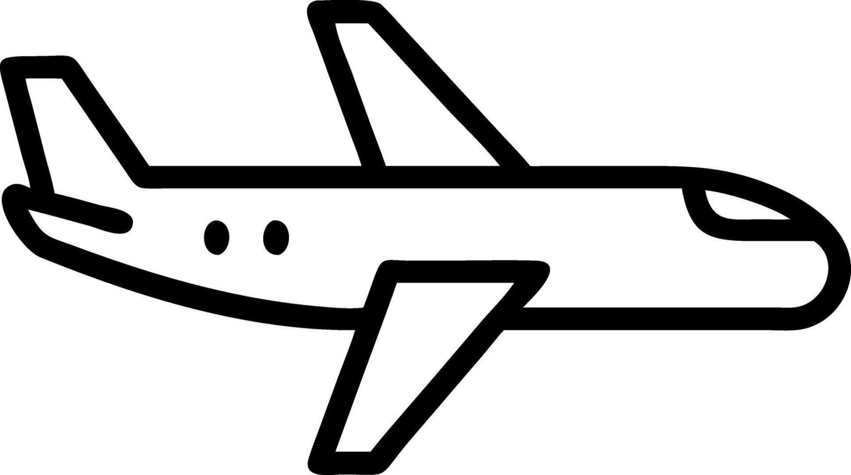A airplane line icon design sign vector