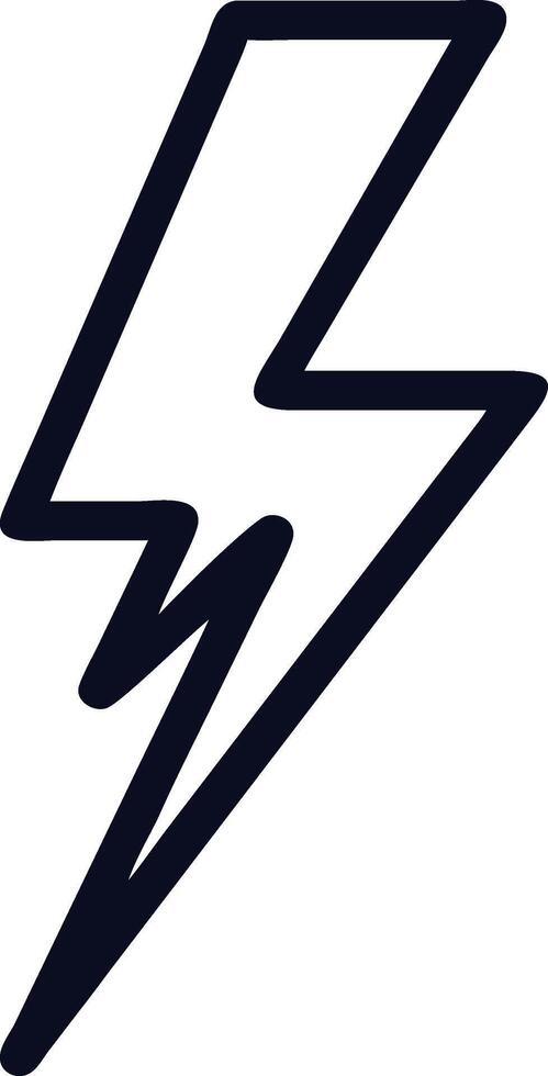 a lightning bolt icon on a white background vector