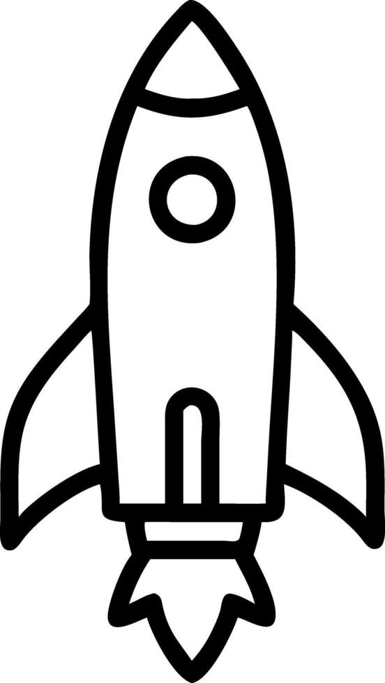a black and white drawing of a rocket icon ship design vector