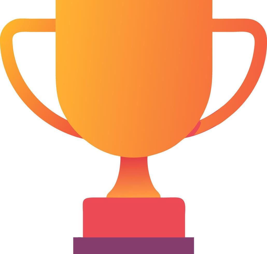 a trophy cup on a white background vector