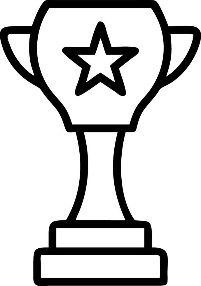 drawing of a trophy cup icon design vector