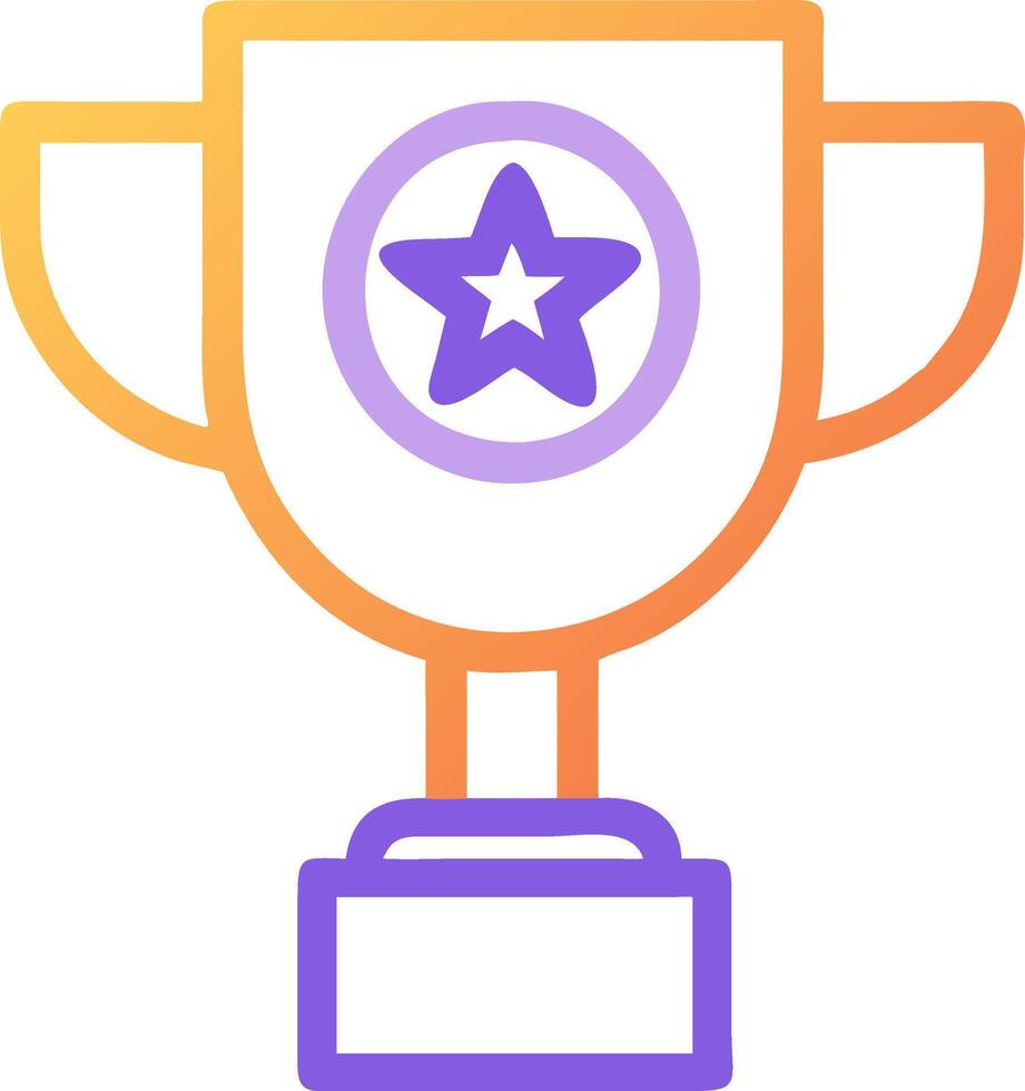 a trophy design with a star on top vector