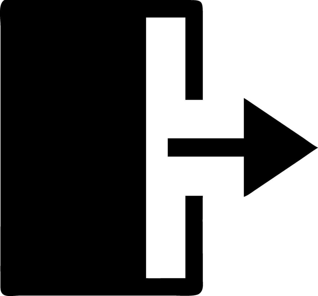 Exit Arrow with Door Design vector