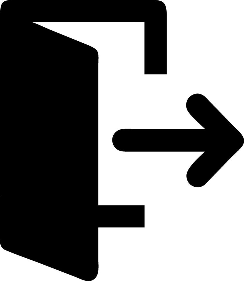 Flat Exit Arrow Graphic vector