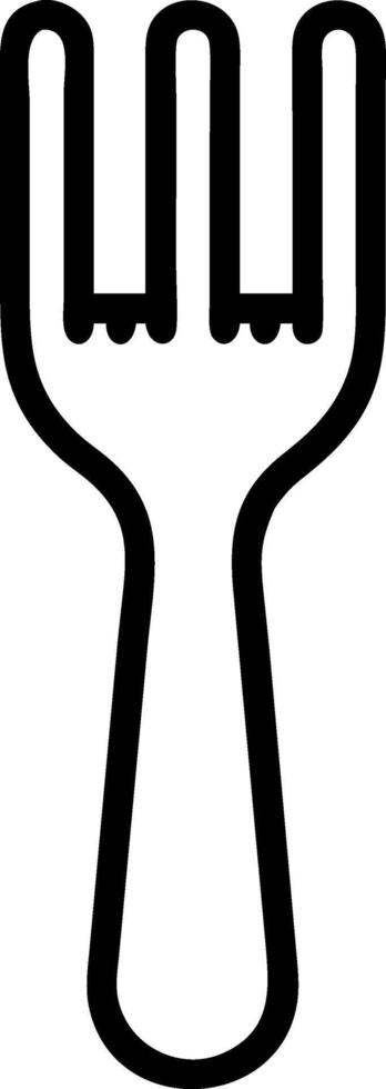 Minimalist Fork Symbol Graphic vector