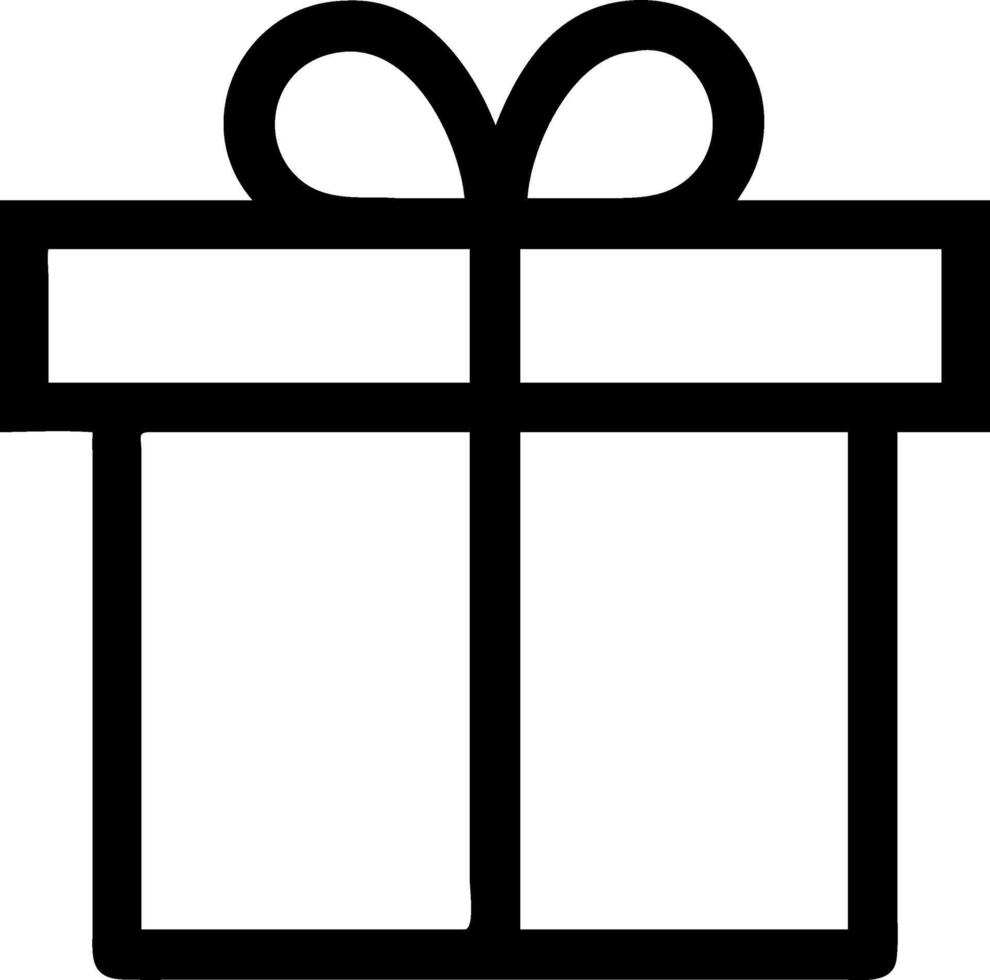 Stylish Gift Box Icon vector