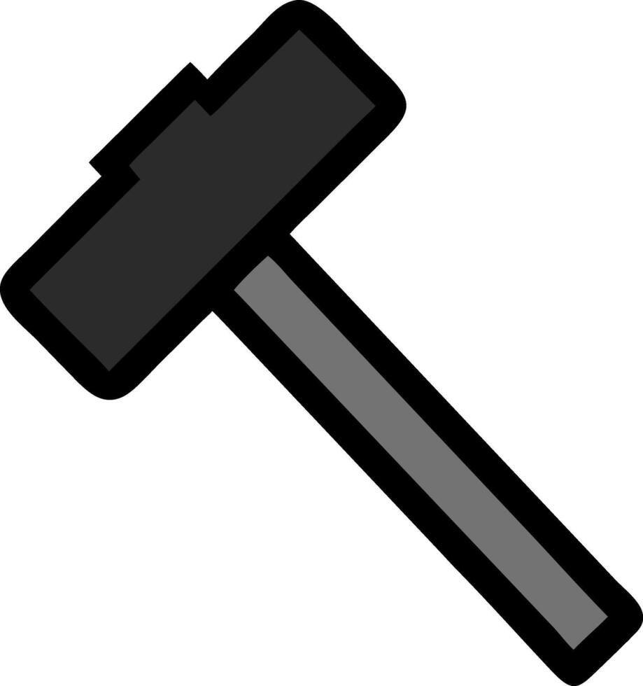 Minimalist Hammer Icon vector