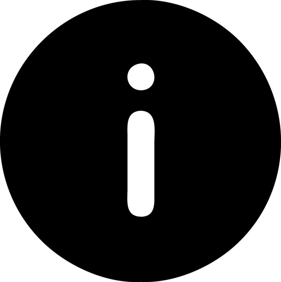 Flat Info Circle Icon vector