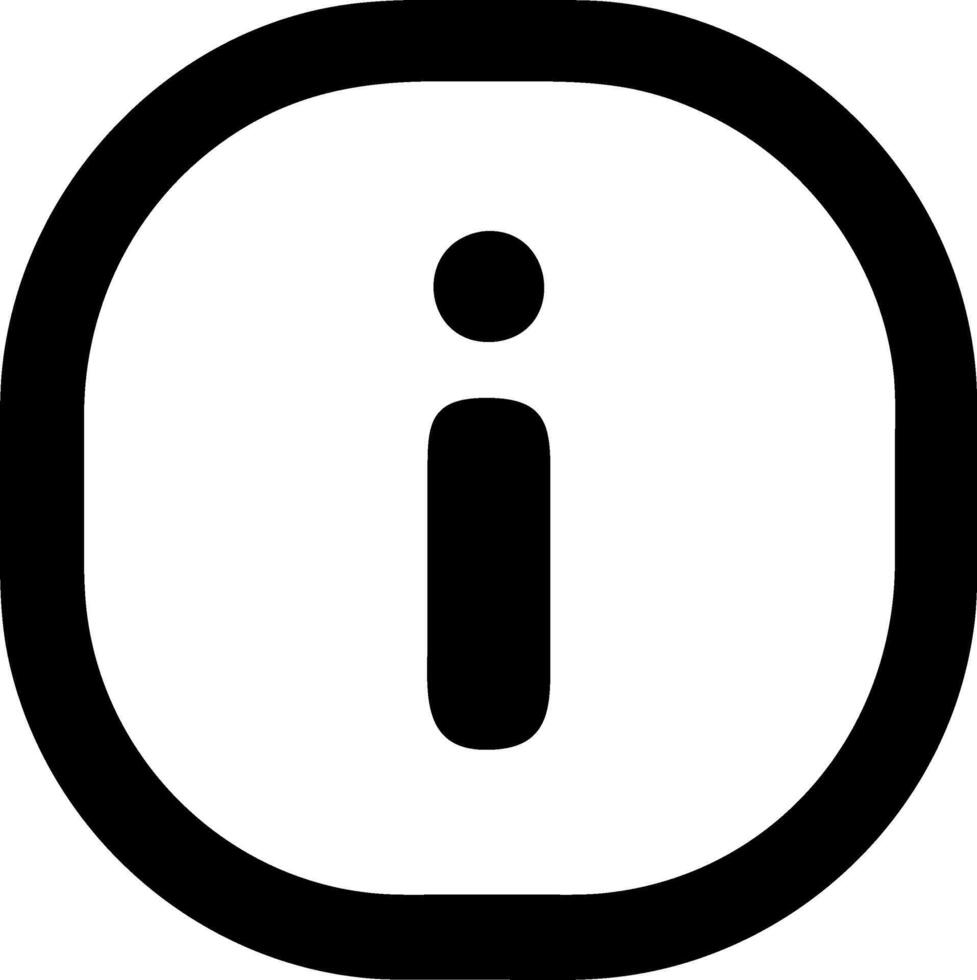 Minimalist Info Icon Illustration vector