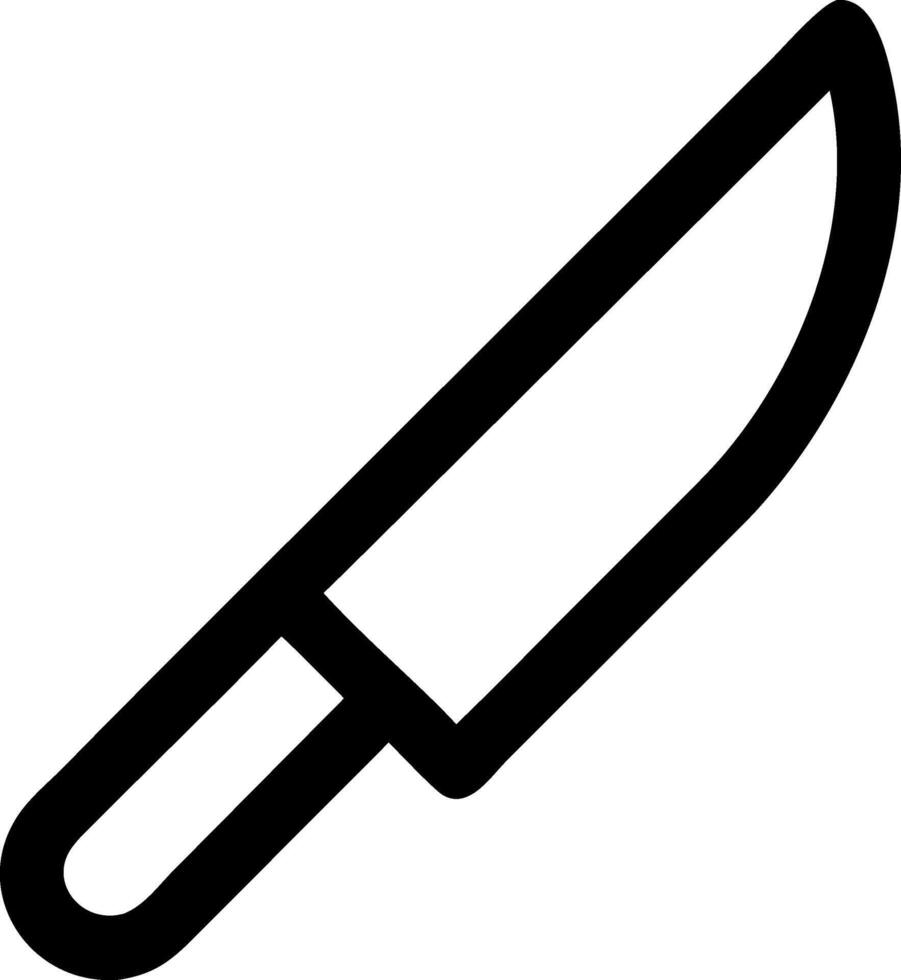Chef's Knife Silhouette Icon vector