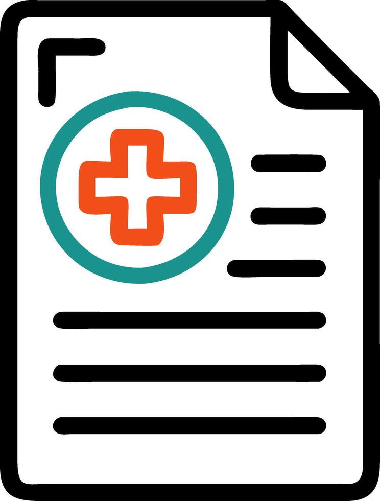 Medical Report Document Icon vector