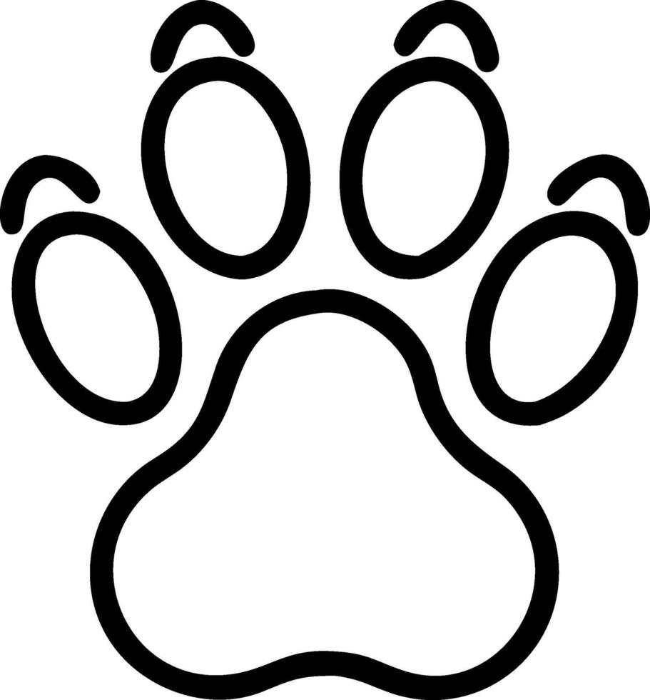 Cute Furry Paw Stamp design vector