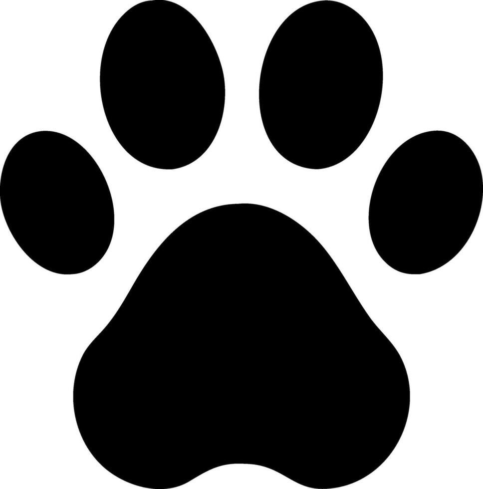 Clean and Bold Paw Graphic vector