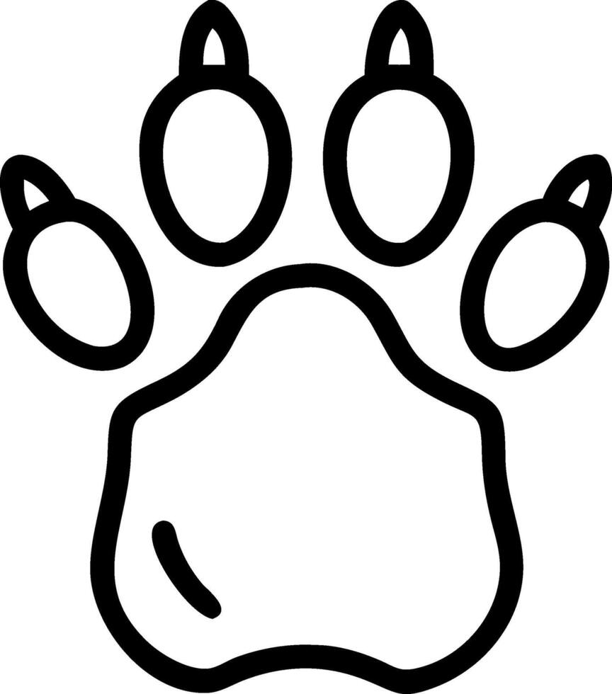 Decorative Paw Outline Design vector