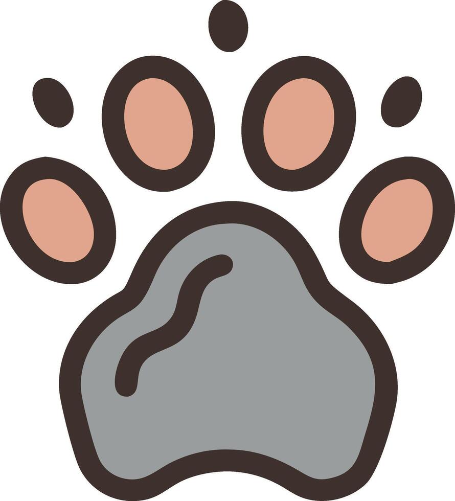 Cat Paw Silhouette Icon vector