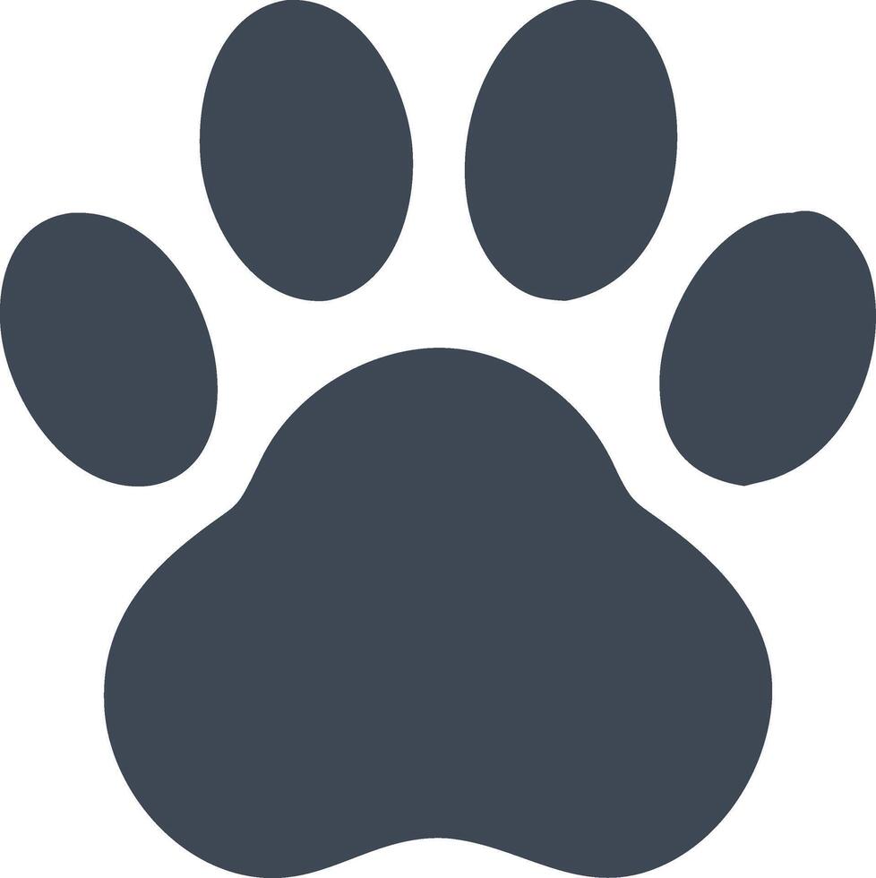 Minimalist Paw Print Icon Design vector
