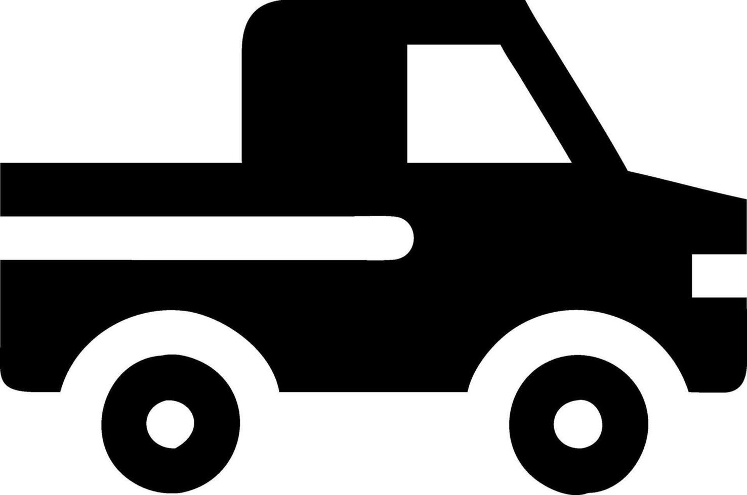Retro Pickup Truck Design for Graphics vector