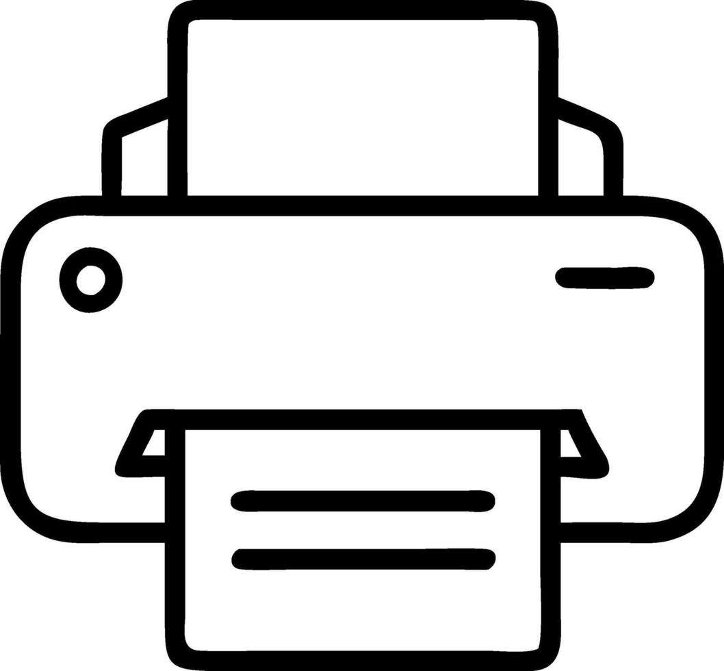 Wireless Printer Symbol for UI Design vector