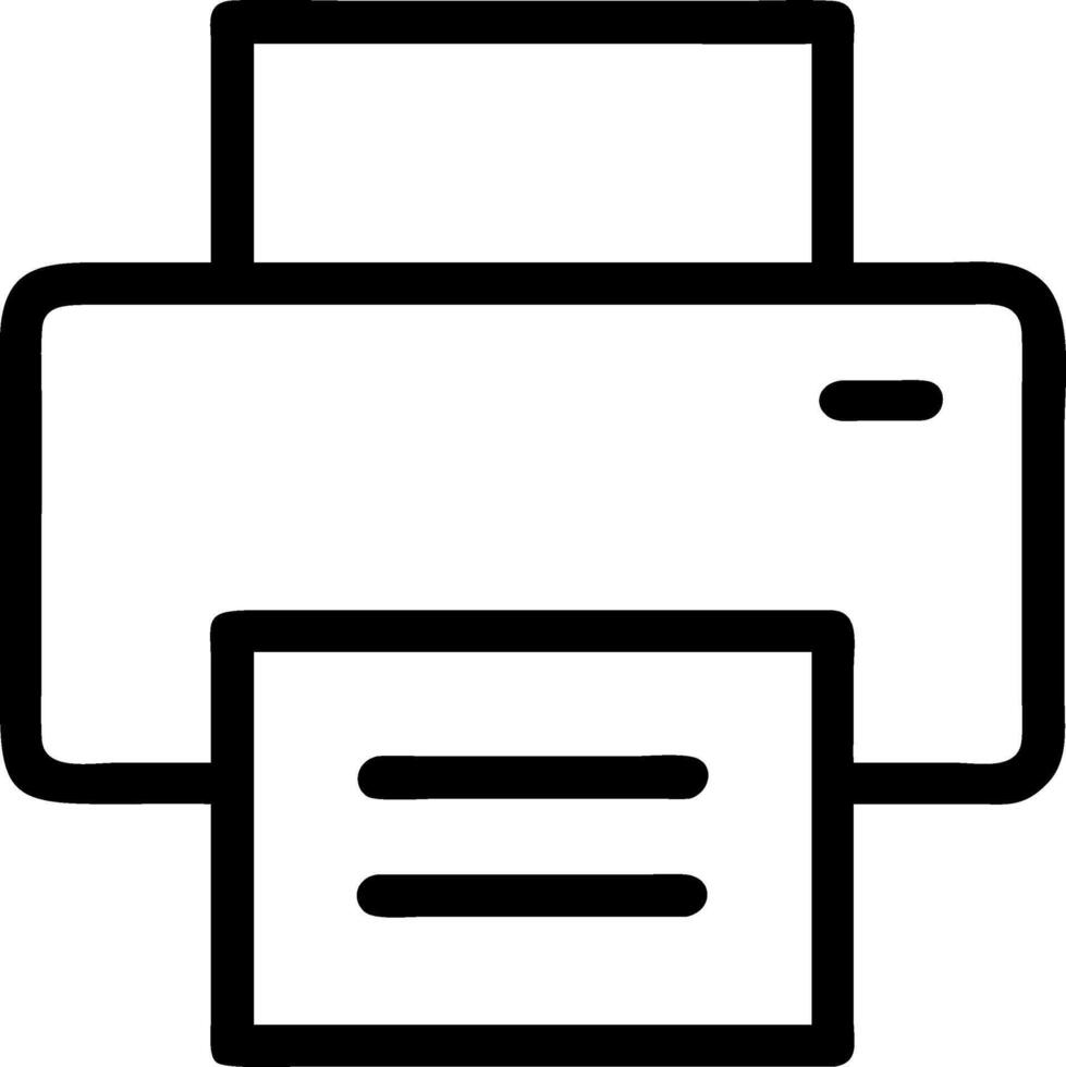 Simple Office Printer Icon Design vector