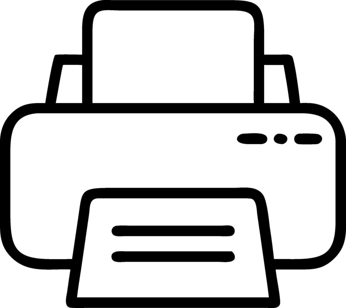 Minimalist Printer Symbol for Digital Use vector