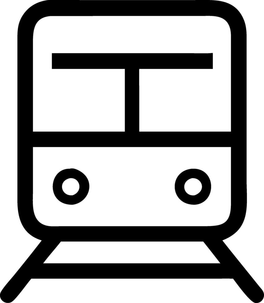 Metro Train Design Symbol for Apps vector