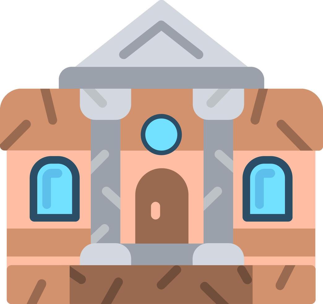 A building with a window and a door vector