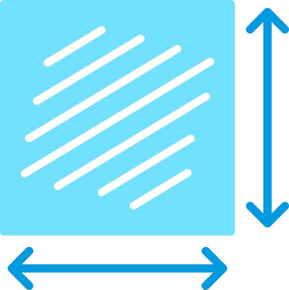 A blue square with a line drawn on it vector