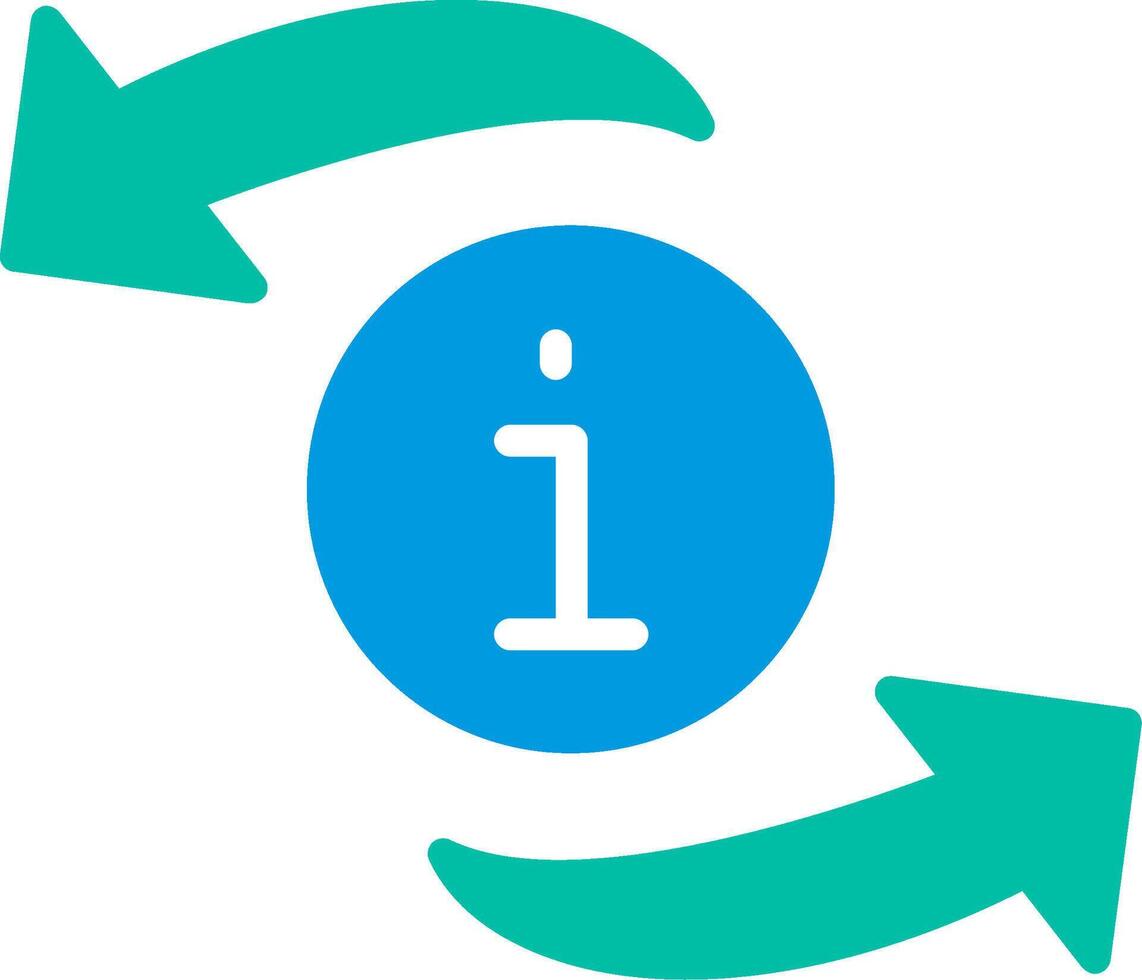 A blue circle with arrows pointing to it vector