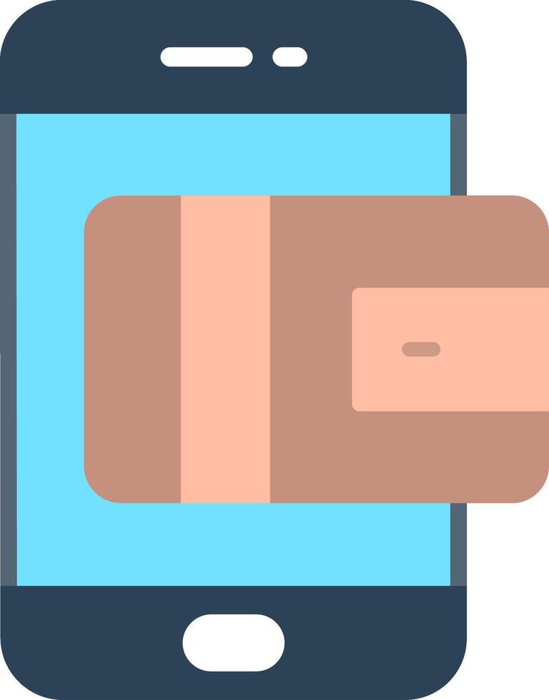 A phone with a wallet in it vector