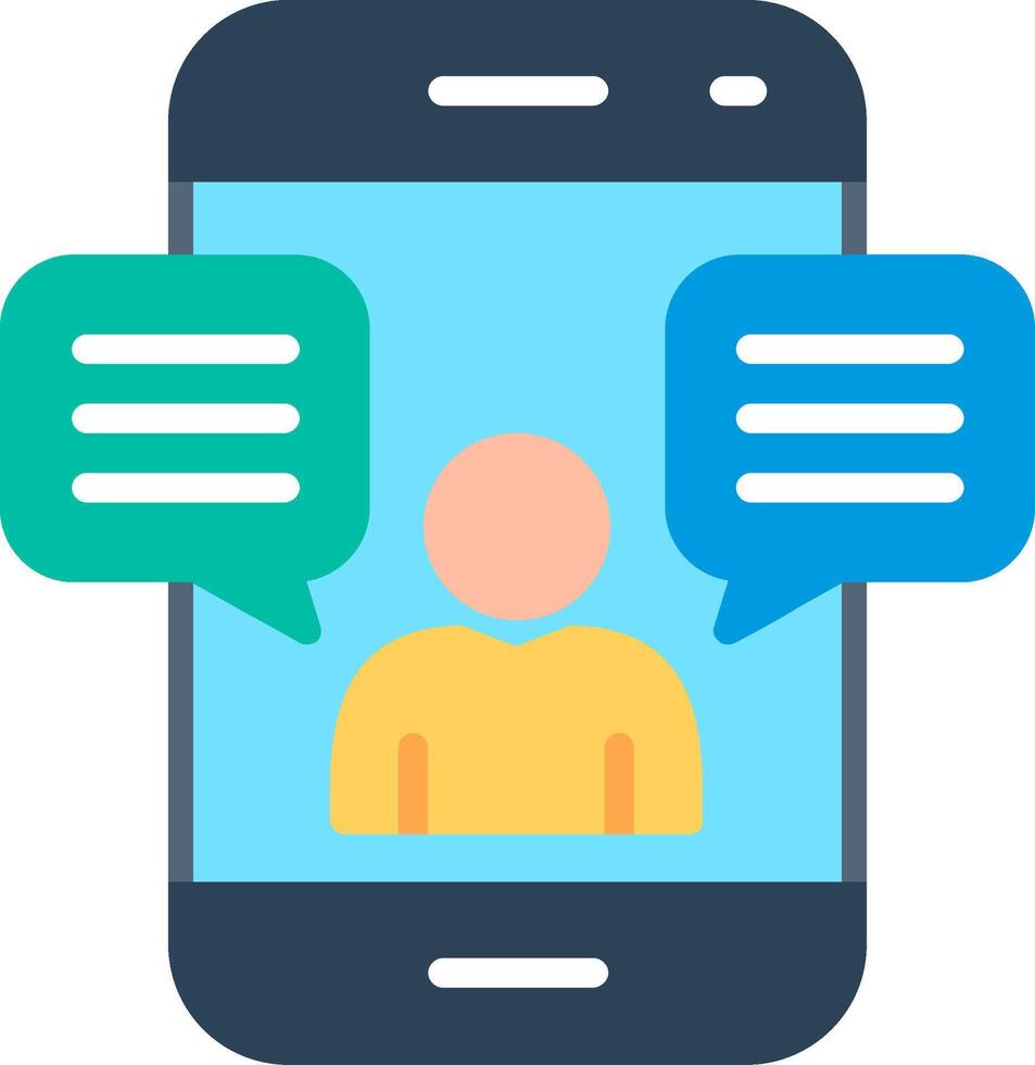 Mobile chatbot development services vector