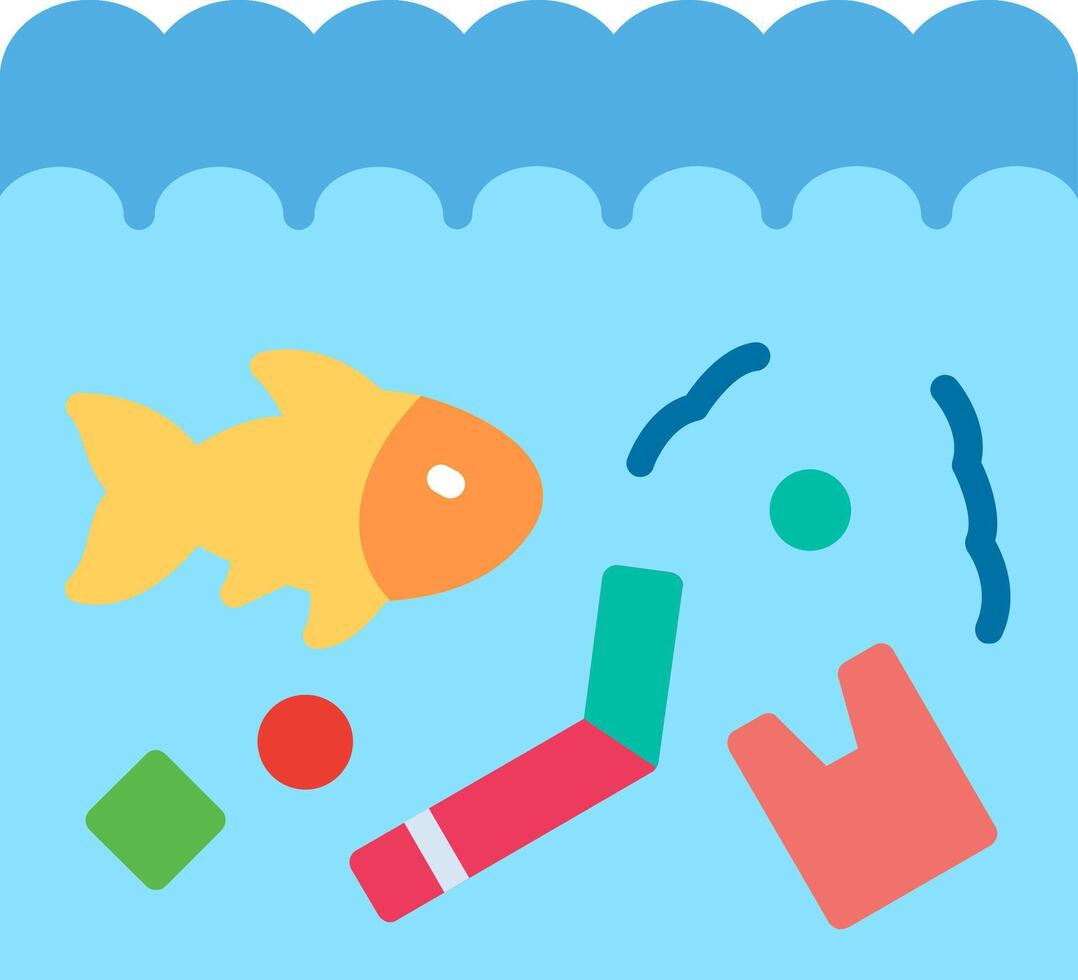 Fish and blocks icon vector