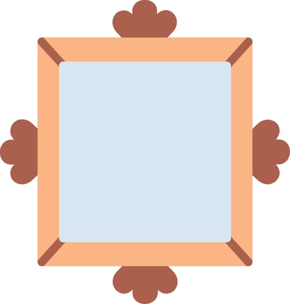 A square frame with flowers on it vector