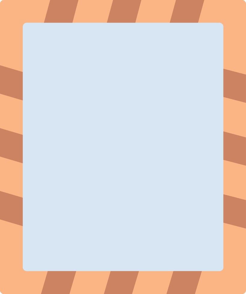 A square frame with a blue stripe on it vector