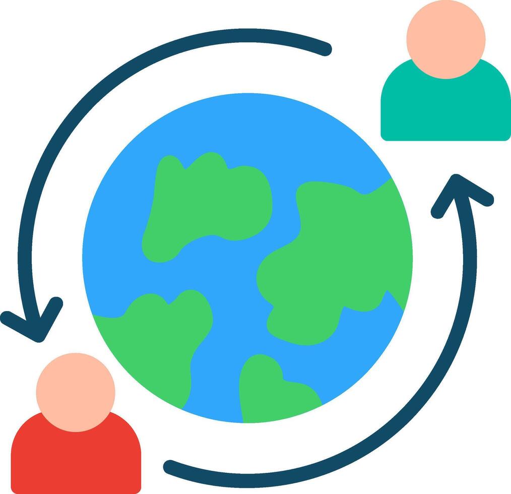 People around the globe vector