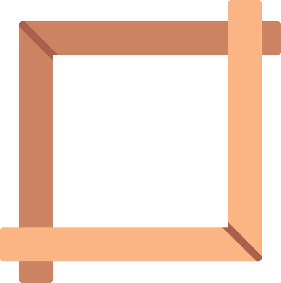 A square frame with a wooden frame vector