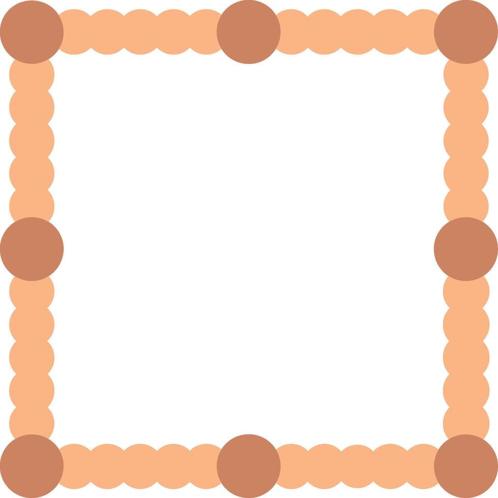 A square frame with orange dots on it vector