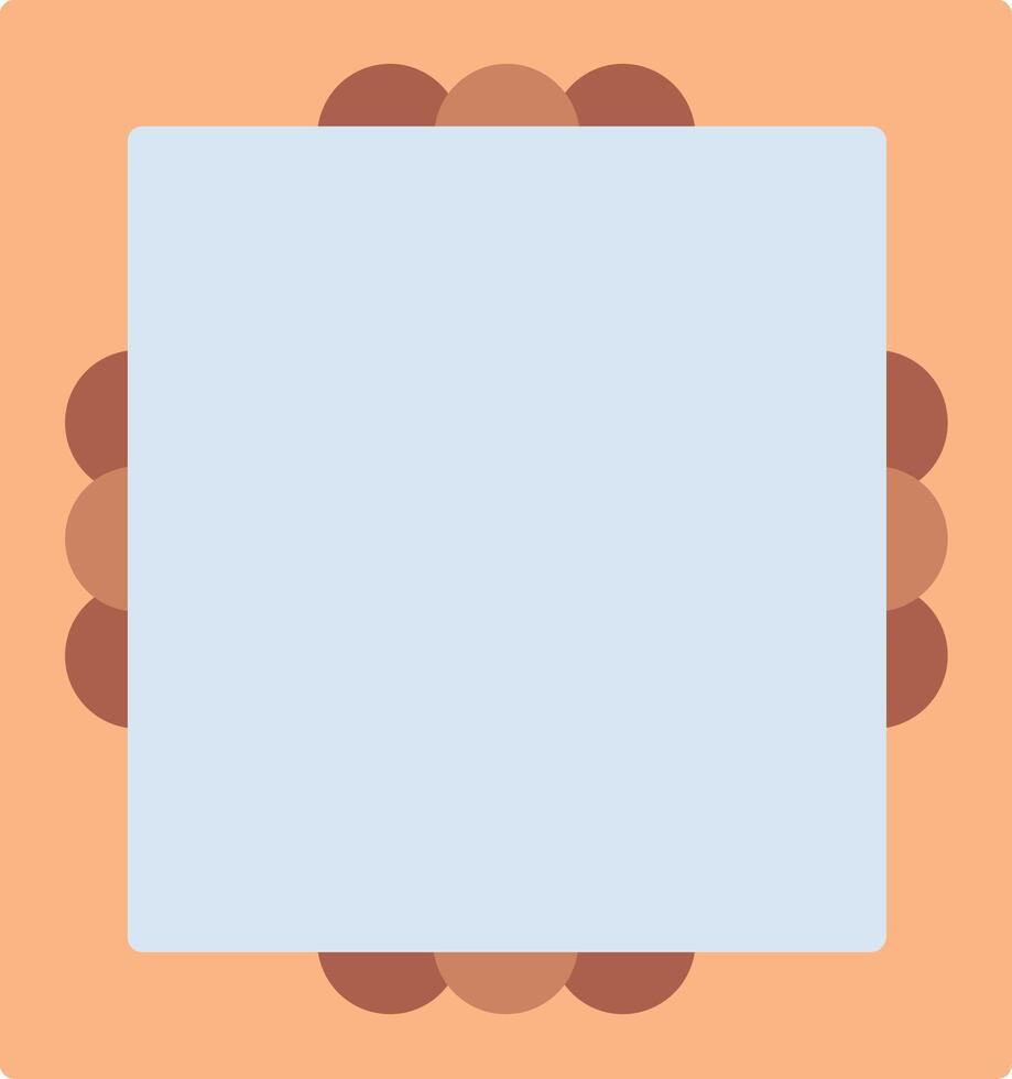A square frame with a flower border on an orange background vector