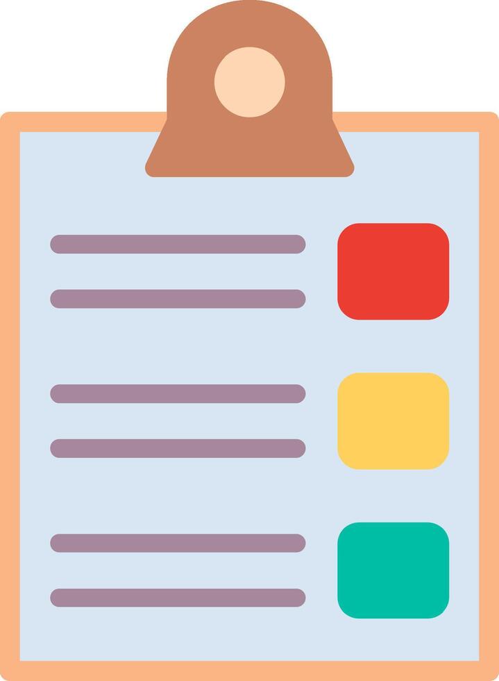 A clipboard with three check boxes on it vector