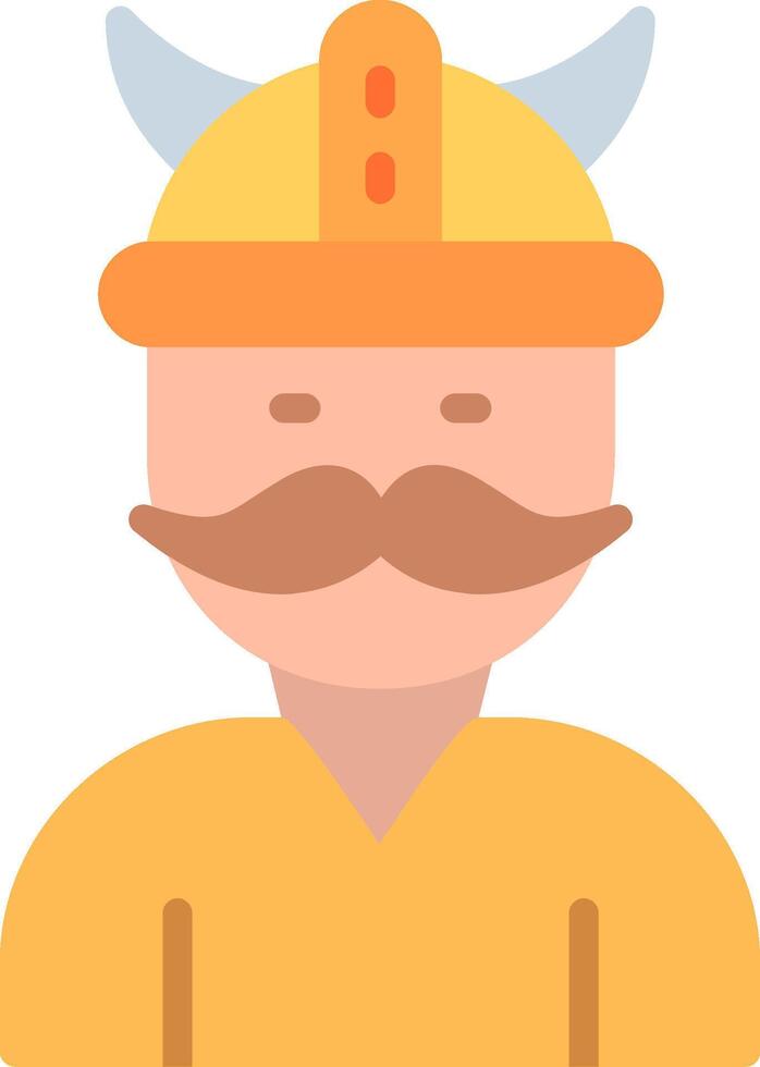 A man with a mustache and a yellow hat vector