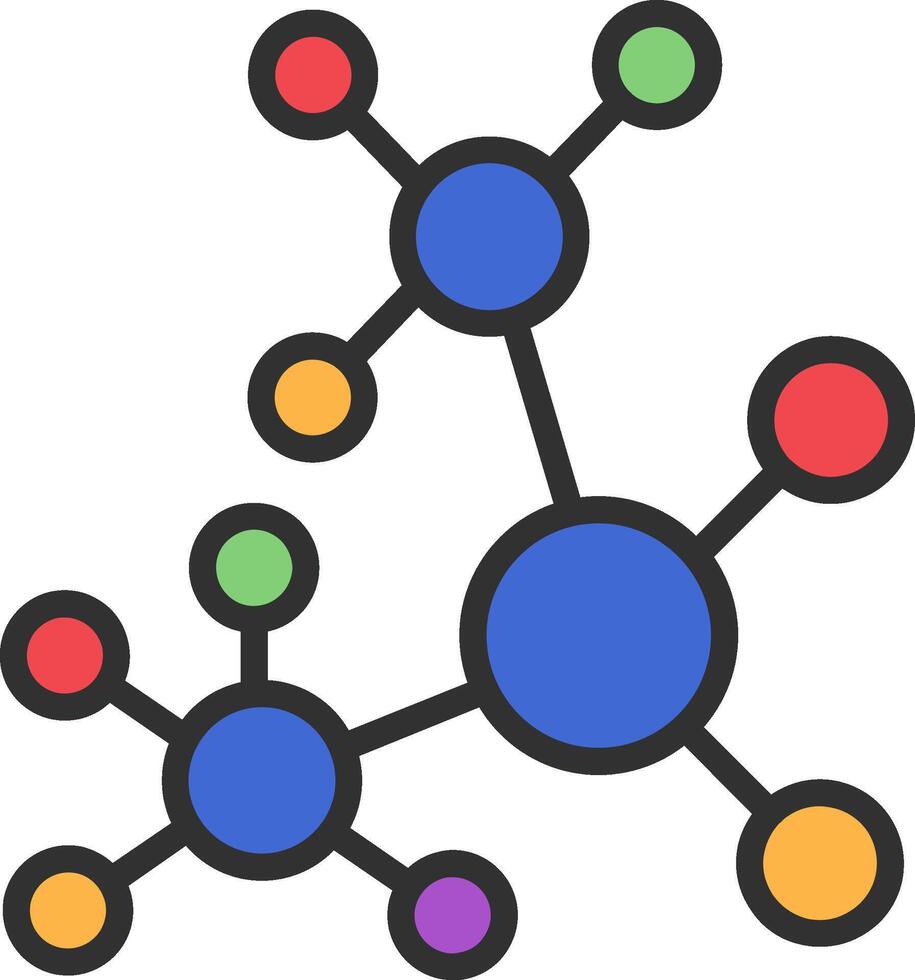 A group of colored circles with a single dot in the middle vector