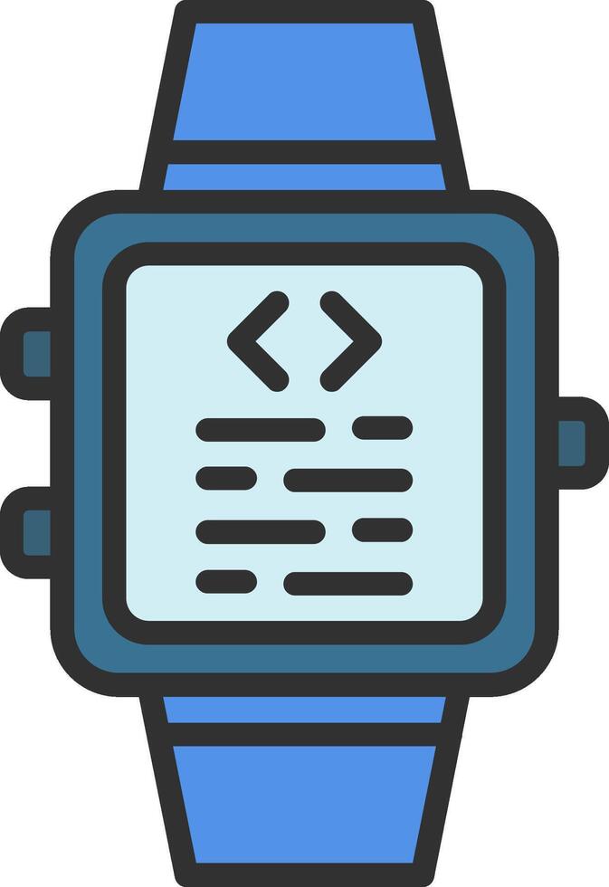A watch with a computer screen on it vector